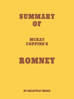 cover image of Summary of McKay Coppins's Romney